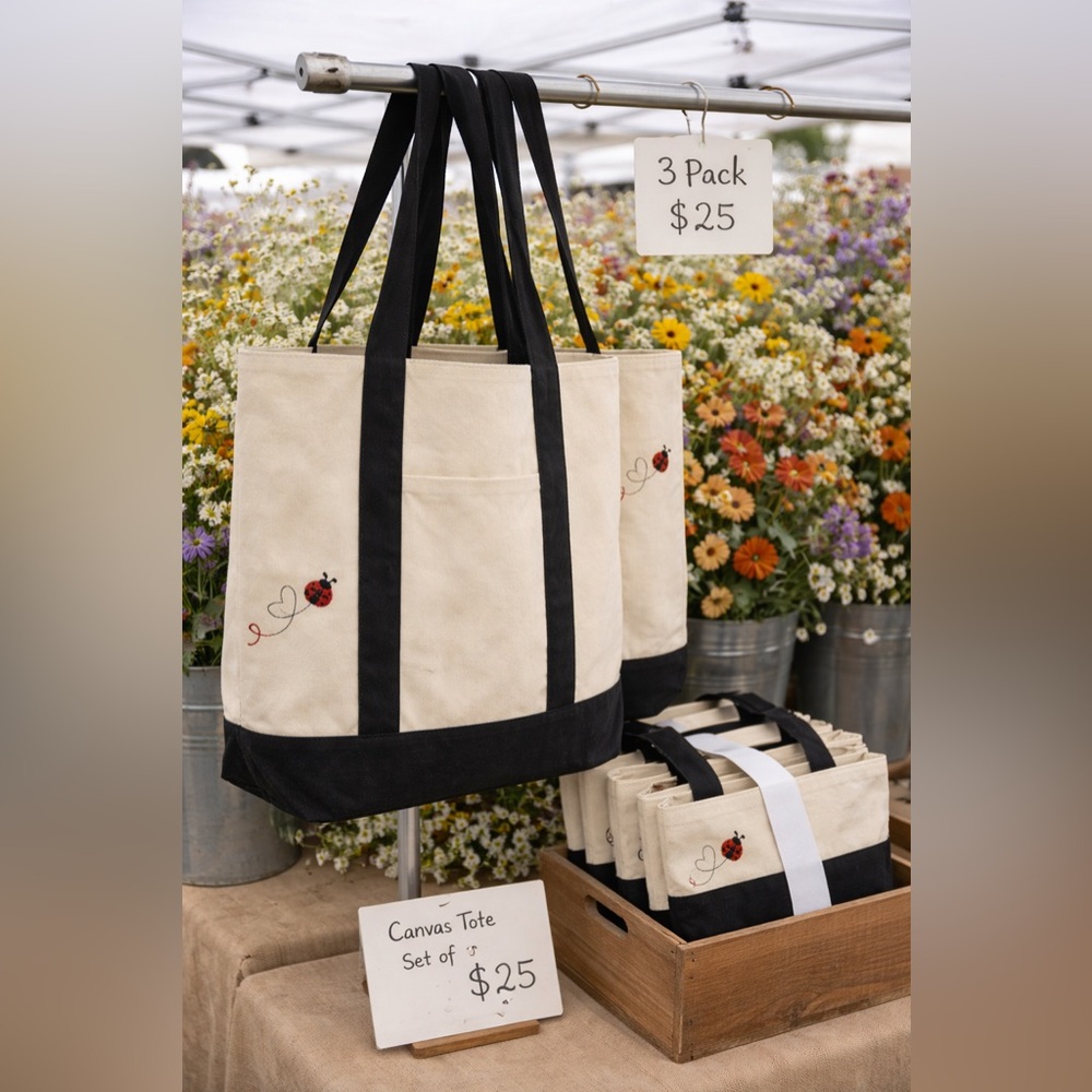 3Pack /$25 The Iconic Shopping Bag (canvas tote)
